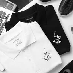 ÁO THUN POLO THÊU Logo Cưỡi Ngựa 240 HY KORÉ – SANG TRỌNG & ĐẲNG CẤP 9