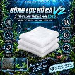 Túi lọc hồ cá V2 lớp thế hệ mới 2026 giúp giữ phân bụi mịn ,cặn hồ cá 2