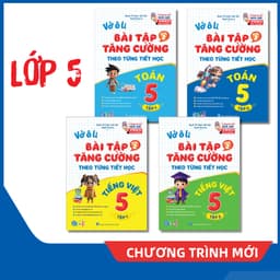 Sách - Vở Bài Tập Tăng Cường Toán, Tiếng Việt Lớp 1, 2, 3, 4, 5 Tiết Học Buổi 2 (Tập 1, 2) - Có Video Bài Giảng Qbooks 9