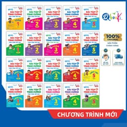 Sách - Vở Bài Tập Tăng Cường Toán, Tiếng Việt Lớp 1, 2, 3, 4, 5 Tiết Học Buổi 2 (Tập 1, 2) - Có Video Bài Giảng Qbooks 1