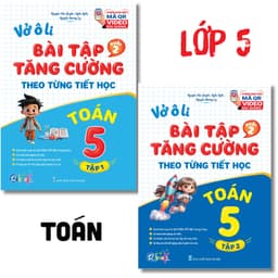 Sách - Vở Bài Tập Tăng Cường Toán, Tiếng Việt Lớp 1, 2, 3, 4, 5 Tiết Học Buổi 2 (Tập 1, 2) - Có Video Bài Giảng Qbooks 8