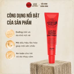 [NHẬP KHẨU TEM PHỤ][Phân biệt Fake] Kem đu đủ đa năng Lucas Papaw Ointment 15g, 25g, 75g chuẩn Úc chính hãng mới nhất 6