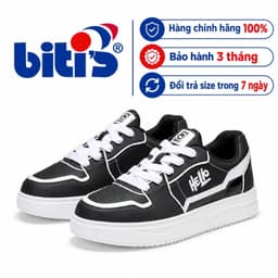 Giày Thể Thao Biti's Nam Đen Trắng "Hello" BSB010800 – Phong Cách Casual Năng Động, Cá Tính size 37-44 1