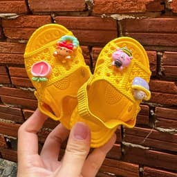 Dép Tổ Ong cho Bé Gái Có Quai Thun Kèm Sticker 0-5 Tuổi Dép Tập Đi Cho Bé Kem déptổong chobé cóchun 8
