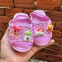 Dép Tổ Ong cho Bé Gái Có Quai Thun Kèm Sticker 0-5 Tuổi Dép Tập Đi Cho Bé Kem déptổong chobé cóchun 9
