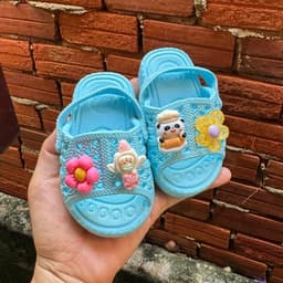 Dép Tổ Ong cho Bé Gái Có Quai Thun Kèm Sticker 0-5 Tuổi Dép Tập Đi Cho Bé Kem déptổong chobé cóchun 6