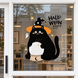 [Hỏa Tốc] Sticker Halloween Dán Kính Trang Trí Cửa Kính DC18 - Decal Mèo Bí Ngô Ma Quái Cho Quán Cafe, Cửa Hàng, Lễ Hội 4