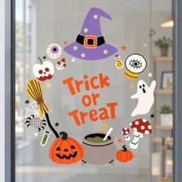 [Hỏa Tốc] Sticker Halloween Dán Kính Trang Trí Cửa Kính DC18 - Decal Mèo Bí Ngô Ma Quái Cho Quán Cafe, Cửa Hàng, Lễ Hội 8
