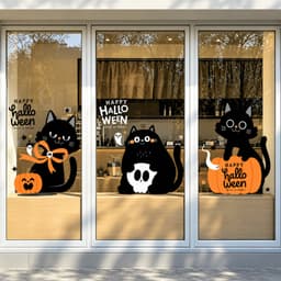 [Hỏa Tốc] Sticker Halloween Dán Kính Trang Trí Cửa Kính DC18 - Decal Mèo Bí Ngô Ma Quái Cho Quán Cafe, Cửa Hàng, Lễ Hội 3