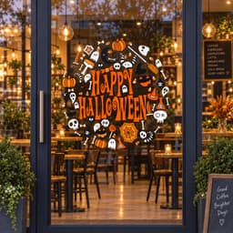[Hỏa Tốc] Sticker Halloween Dán Kính Trang Trí Cửa Kính DC18 - Decal Mèo Bí Ngô Ma Quái Cho Quán Cafe, Cửa Hàng, Lễ Hội 5