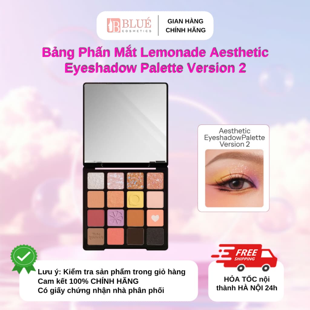 [Ver 2] Phấn Mắt 16 Ô Lemonade Aesthetic Eyeshadow Palette 20.8gr