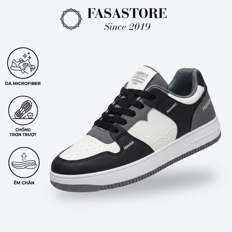 [TẶNG LÓT CSN] Giày Sneaker Nam Sinh Viên FASASTORE Đế Dày Phối Màu Trẻ Trung Dễ Phối Đồ