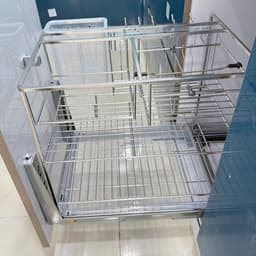 Kệ đựng dao thớt kèm gia vị Inox 304 nan vuông Eurogold 5