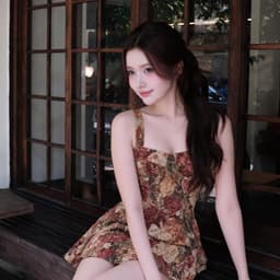 (Hàng 2 Lớp) Đầm Nữ 2 Dây Hoa Vintage Dáng Chữ A Ôm Eo Tôn Dáng, Đầm Ngắn Cổ Vuông Thời Trang Nữ 2