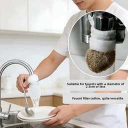 Combo 10 Túi lọc vòi nước đa năng, giữ cặn bẩn tạp chất Cải thiện chất lượng nước sinh hoạt Cho vòi bếp phòng tắm 5