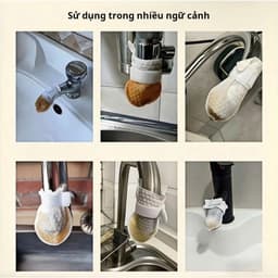 Combo 10 Túi lọc vòi nước đa năng, giữ cặn bẩn tạp chất Cải thiện chất lượng nước sinh hoạt Cho vòi bếp phòng tắm 8