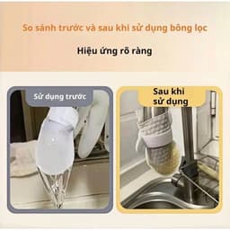 Combo 10 Túi lọc vòi nước đa năng, giữ cặn bẩn tạp chất Cải thiện chất lượng nước sinh hoạt Cho vòi bếp phòng tắm 6