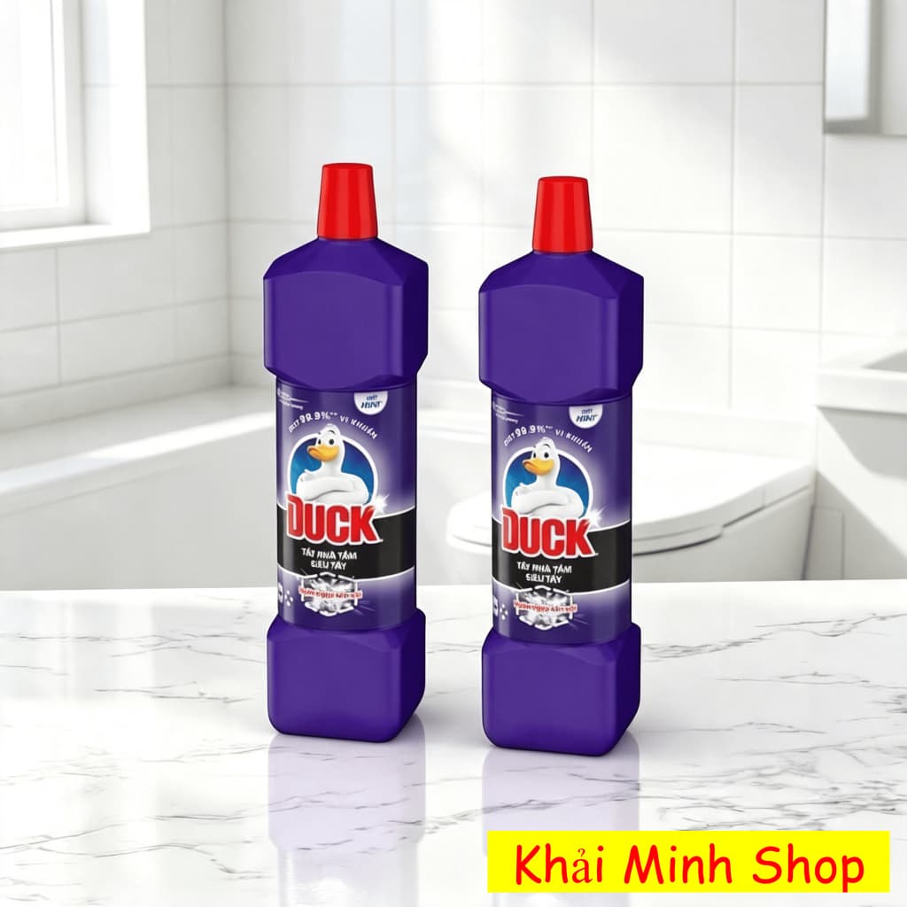Combo 2 Chai Nước Tẩy Rửa Nhà Tắm Duck Siêu Tẩy Pro 900ml – Làm Sạch Vết Bẩn, Cặn Bám