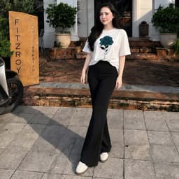 Quần Ống Loe Nữ Cạp Cao Tôn Dáng, Chất Umi Lạnh Co Giãn 4 Chiều , Form Siêu Đẹp 3