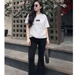 Quần Ống Loe Nữ Cạp Cao Tôn Dáng, Chất Umi Lạnh Co Giãn 4 Chiều , Form Siêu Đẹp 4