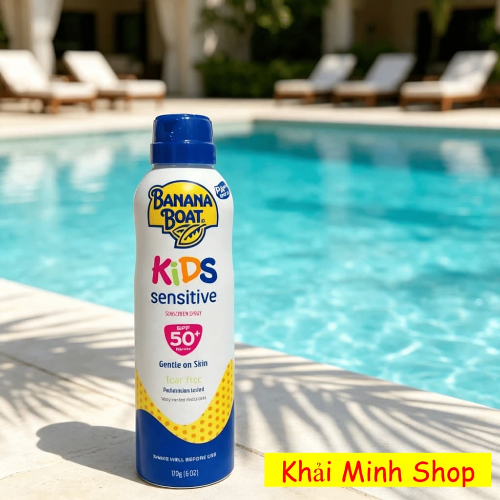 Banana Boat Kids Xịt Chống Nắng SPF 50 170g – Dành Cho Trẻ Em – Hàng Chính Hãng Mỹ