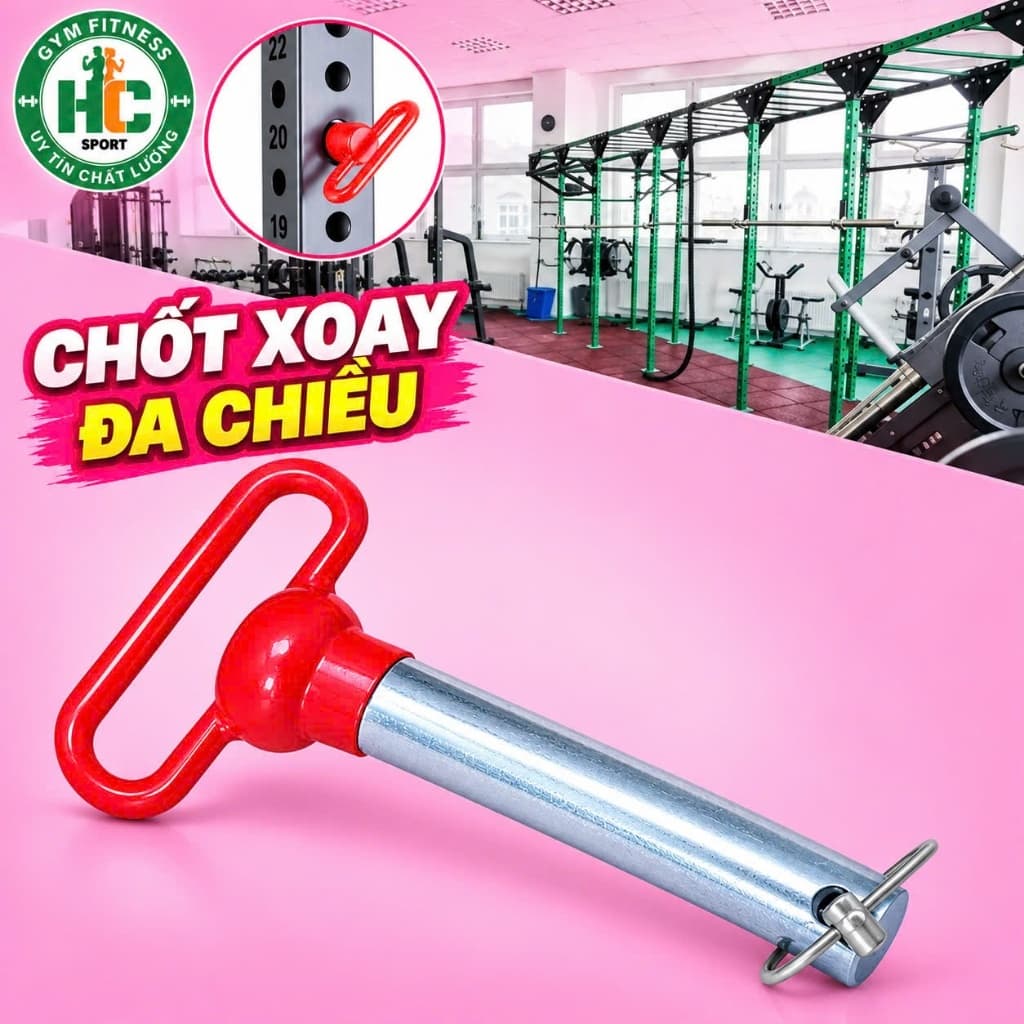 Chốt Xoay Đa Chiều Chốt Cài Gắn Rack Tập Gym Tập Luyện Tại Nhà Hợp Kim Tại HC Sport