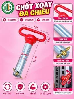 Chốt Xoay Đa Chiều Chốt Cài Gắn Rack Tập Gym Tập Luyện Tại Nhà Hợp Kim Tại HC Sport 2