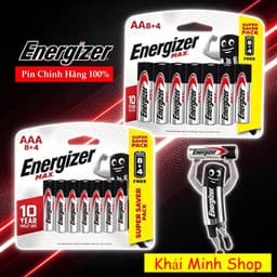 Combo 5 Vỉ Pin Energizer Max AA/AAA 1.5V – 8 Tặng 4 – Tổng 60 Viên – Chính Hãng 1
