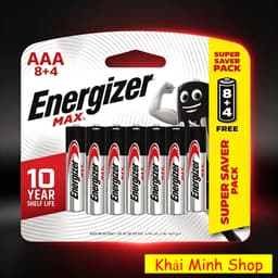 Combo 5 Vỉ Pin Energizer Max AA/AAA 1.5V – 8 Tặng 4 – Tổng 60 Viên – Chính Hãng 6