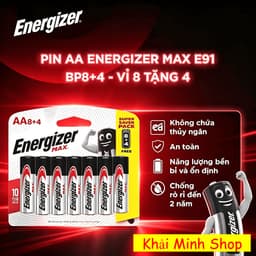 Combo 2 Vỉ Pin AA Energizer Max E91 BP8+4 – 24 Viên (16 Tặng 8) – Pin 1.5V Chính Hãng 2