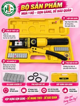 Kìm Ép Cos Thủy Lực YQK-300/400 - Ép Dây Cáp & Đầu Cos, Hệ Thống Thủy Lực Chuyên Nghiệp 7