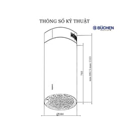 MÁY HÚT MÙI ĐẢO BÀN BUCHEN 886IS SMART 5