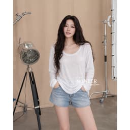 [ MỞ BÁN ] Áo Thun Nữ Dài Tay Form Rộng Chất Thun Giấy Cổ Rộng Siêu Nhẹ Mềm Mịn Co Giãn Tốt BYJANE-714 5