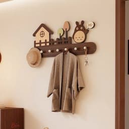 Kê Treo Tường Gỗ Decor Hình Ngôi Nhà – Treo Phòng Ngủ, Lối đi, Cửa Ra Vào, Giá Treo Chìa Khóa Túi Xách Quấn Áo Đa Năng 4
