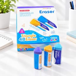 Combo 20 cục tẩy tam giác, tẩy siêu mịn, gôm tẩy sạch nhanh trơn chu, vụn se lại thành sợi không rách giấy 6
