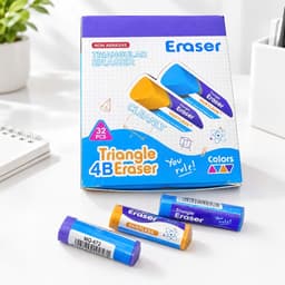 Combo 20 cục tẩy tam giác, tẩy siêu mịn, gôm tẩy sạch nhanh trơn chu, vụn se lại thành sợi không rách giấy 4