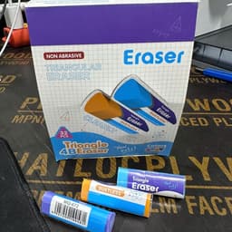 Combo 20 cục tẩy tam giác, tẩy siêu mịn, gôm tẩy sạch nhanh trơn chu, vụn se lại thành sợi không rách giấy 2