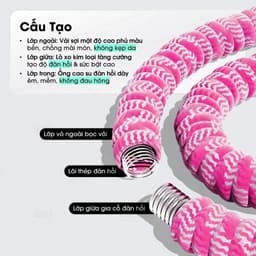 Vòng Lắc Eo Lò Xo Bọc Vải, Vòng Lắc Eo Tập Thể Dục, Tập Yoga Tại Nhà Cao Cấp 2.5kg 6