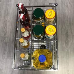 Kệ gia vị inox 304 nan dẹt, ray trượt giảm chấn thông minh Eurogold BẾP CHÂU ÂU 8