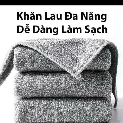 Combo 5/10/20 Khăn lau bếp sợi than tre thấm hút tốt, tiện lợi dùng lau bếp, kính xe, nội thất xe hơi, bàn ghế