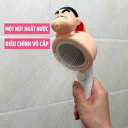 Vòi Tắm Tăng Áp Hoạt Hình - Bát Sen Tắm Cầm Tay Tia Nước Mưa Siêu Mịn Lọc Cặn Bẩn Tiết Kiệm Nước 4