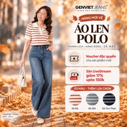 9286 - Áo len mùa thu GenViet Jeans thời trang dáng polo  chất mềm mịn, khó xù, giữ phom tôn dáng 1