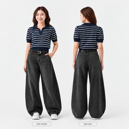 9286 - Áo len mùa thu GenViet Jeans thời trang dáng polo  chất mềm mịn, khó xù, giữ phom tôn dáng 4