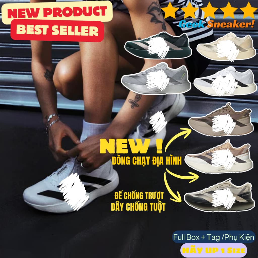 [GeekSneaker] Giày thể thao địa hình đế chống trượt phong cách sneaker, giày chạy bộ nam nữ Evo Art
