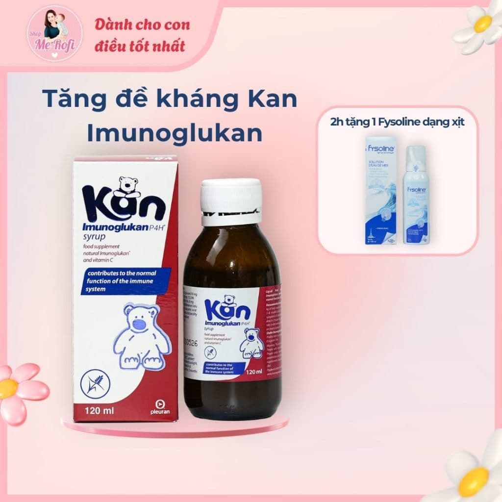 Siro gấu Kan ImunoGlukan tăng đề kháng cho bé từ 1 tuổi trở lên 120ml - Mẹ Rofi
