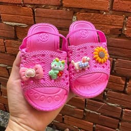 Dép Tổ Ong cho Bé Gái Có Quai Thun Kèm Sticker 0-5 Tuổi Dép Tập Đi Cho Bé Kem déptổong chobé cóchun 2