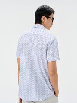 Áo Sơ-mi Ngắn Tay Họa Tiết Có Túi Ngực TRA  MOSS26A015 2