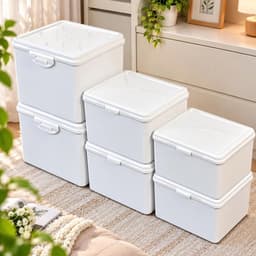 Hộp đựng thẻ sưu tập-đựng đồ đa năng nắp cài màu trắng 3 kích thước 3