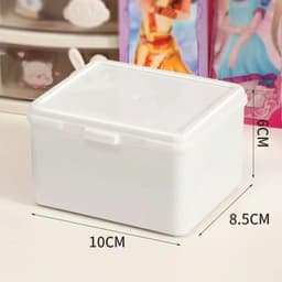 Hộp đựng thẻ sưu tập-đựng đồ đa năng nắp cài màu trắng 3 kích thước 7