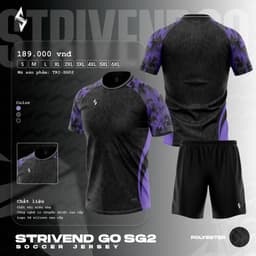 [STRIVEND GO SG02] Bộ Quần Áo Bóng Đá Nam Nữ Người Lớn Bigsize | Size S–6XL, 10–150KG | Thoáng Mát Co Giãn 6